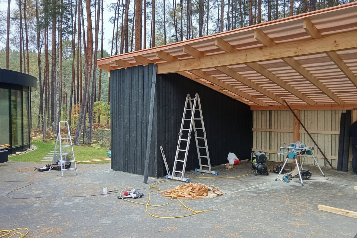 Modern Carport & Garage Combo
